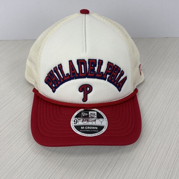 New Era Other - New Era Philadelphia Phillies 9Forty M-Crown A-Frame White Snapback Rope Hat NEW